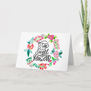 Carte Arrête-toi et respire les fleurs 