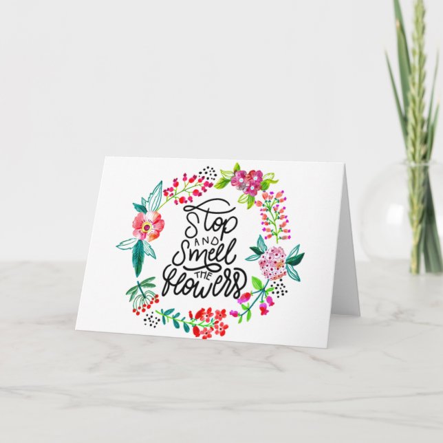 Carte Arrête-toi et respire les fleurs  (Devant)