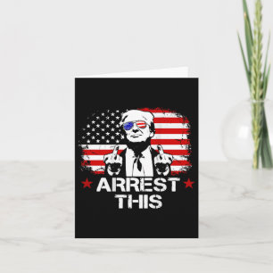 Carte Arrêter ce Trump Doigts Pro Trump Drapeau américai