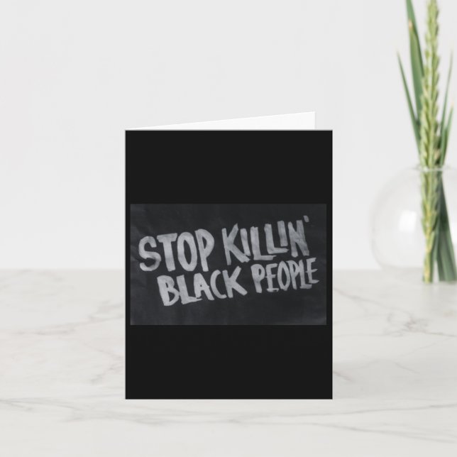 Carte Arrêter de tuer les Noirs (déclaration de protesta (Devant)