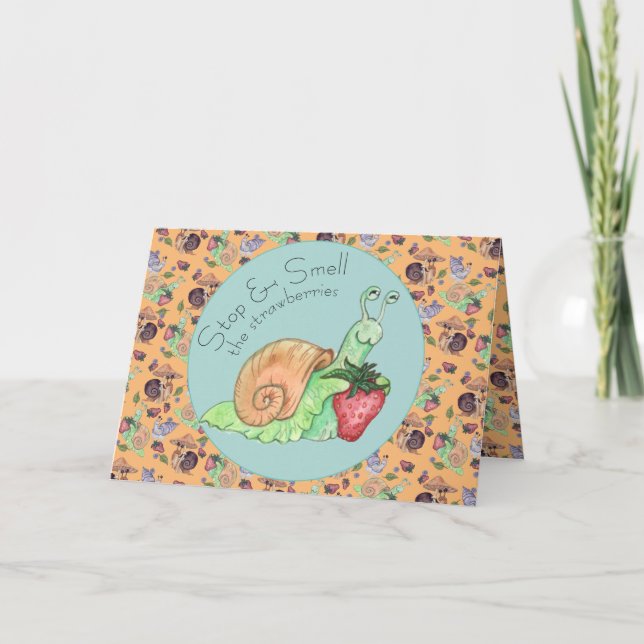 Carte Arrêter et sentir les fraises Autosoins de l'escar (Devant)