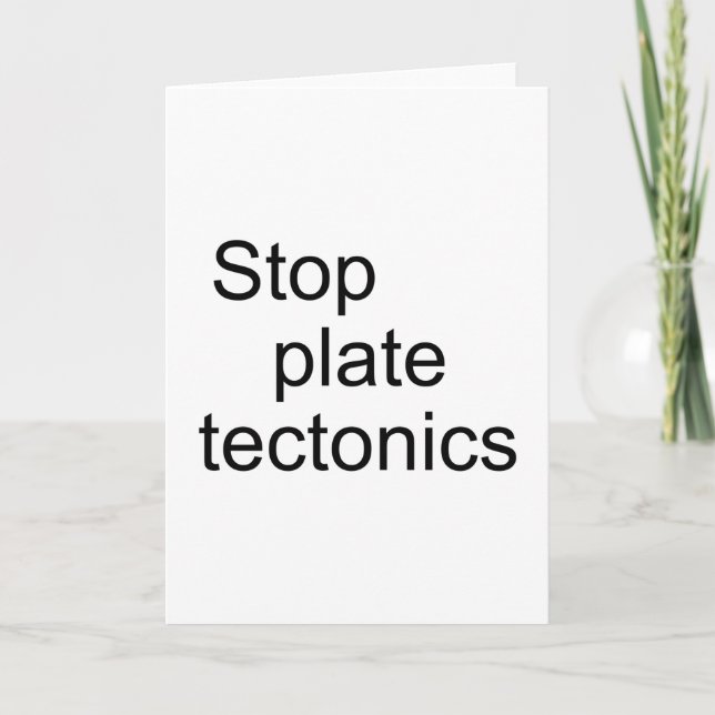 Carte Arrêter la tectonique des plaques (Devant)