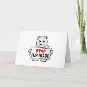 Carte Arrêter le commerce de fourrures Sad Ours Polaire