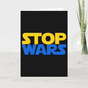 Carte Arrêtez Guerres Ukraine Gloire Drapeau Ukrainien T