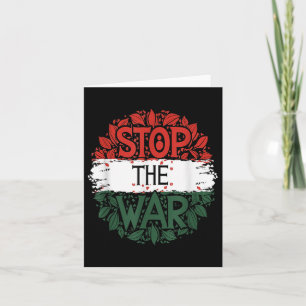 Carte Arrêtez la guerre, Anti-guerre, Palestine libre, P