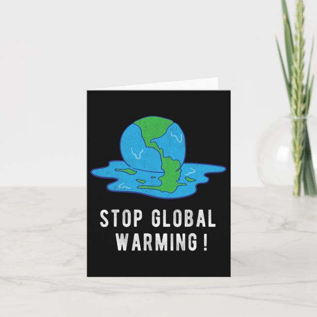 Carte Arrêtez le réchauffement climatique Changement cli (Devant)