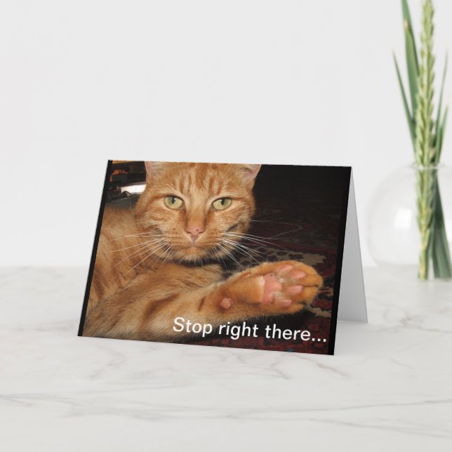 Carte Arrêtez-vous juste là (Devant)