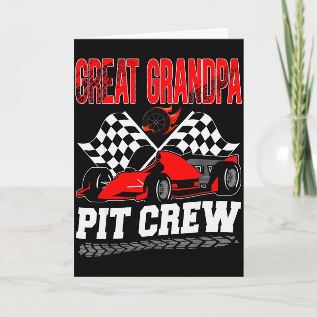 Carte Arrière-papi T Équipe de course Famille Voiture de (Devant)