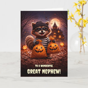 Carte Arrière-petit-neveu Joyeux Halloween Mignon