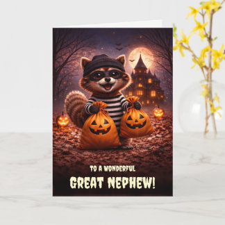 Carte Arrière-petit-neveu Joyeux Halloween Mignon