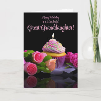 Carte Arrière-petite-fille Joyeux Anniversaire Joli Gâte