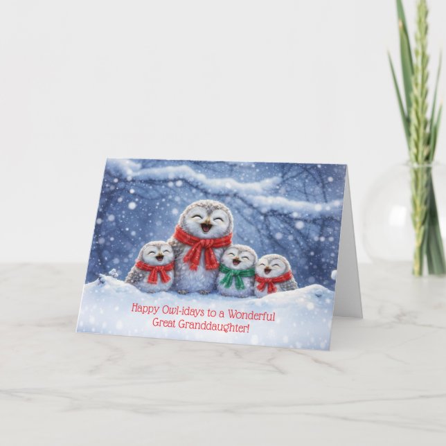Carte Arrière-petite-fille Joyeux Noël (Devant)