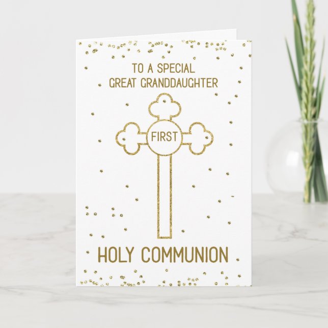Carte Arrière-petite-fille Première Sainte Communion Asp (Devant)