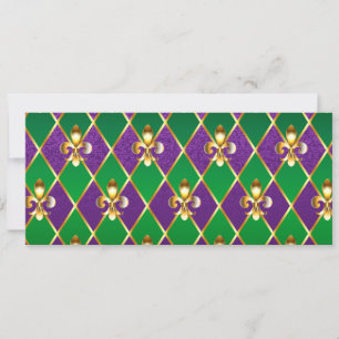 Carte Arrière - plan de bijoux Mardi Gras