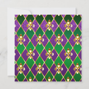 Carte Arrière - plan de bijoux Mardi Gras