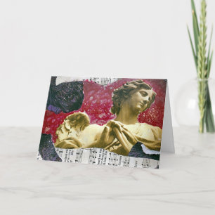 Carte Arrière - plan de rose de collage de médias