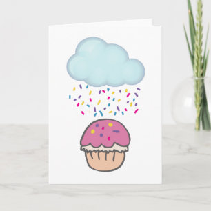 Carte Arrosage de paillettes sur Cupcake