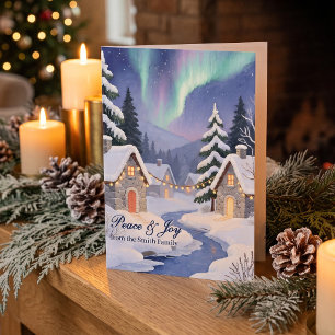 Carte Art à la peinture sur fil Vallée d'hiver Noël Clas