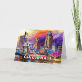 Carte Art abstrait de Cincinnati