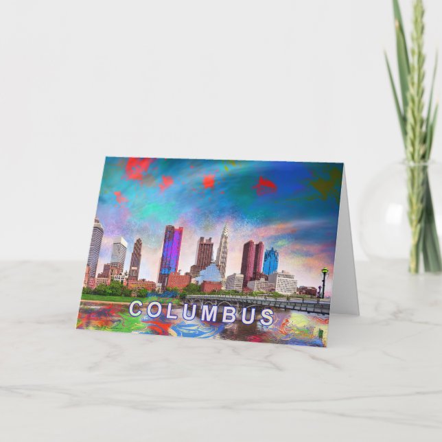 Carte Art abstrait de Columbus  (Devant)