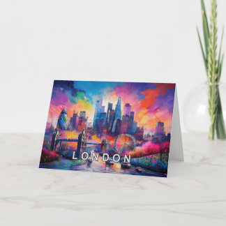 Carte Art abstrait de Londres