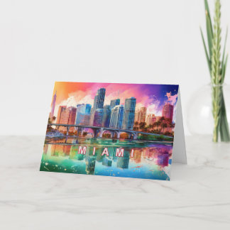 Carte Art abstrait de Miami