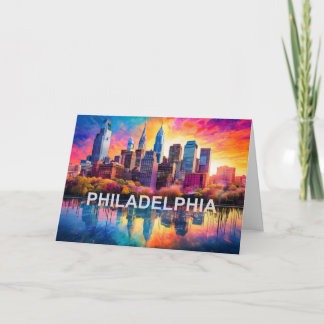 Carte Art abstrait de Philadelphie