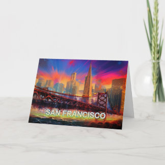 Carte Art abstrait de San Francisco