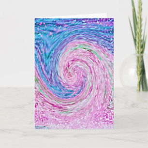 Carte Art Abstrait Pink Ocean Wave