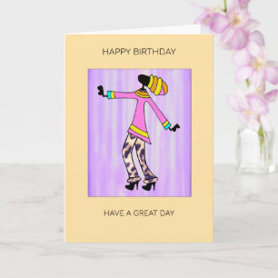 Carte Art africain Elégant et tendance fille anniversair