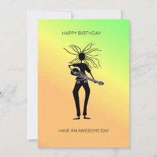 Carte Art africain, Joueur de guitare génial Anniversair