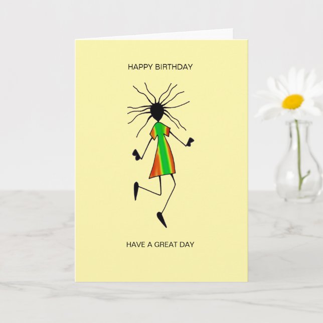 Carte Art Africain, Joyeuse Danse (Petite plante)