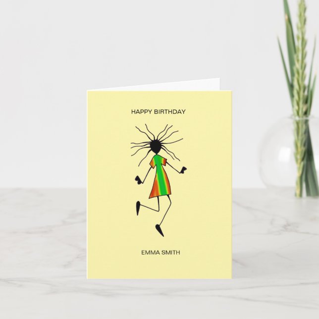 Carte Art Africain, Joyeuse Danse (Devant)