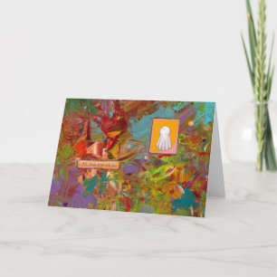 Carte Art amusant coloré inspiré glorieux fantôme