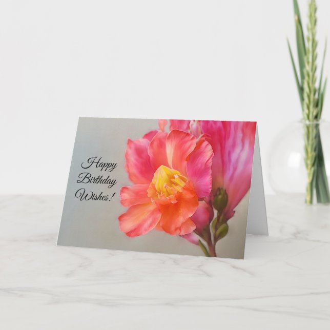 Carte Art Anniversaire Wings Jolie Flower (Devant)