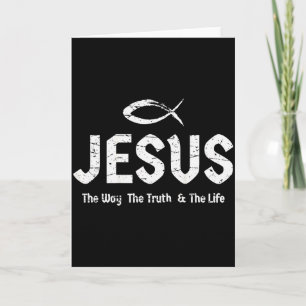 Carte (art au dos) Bible Jean 14_6 Jésus Voie Vérité Vie