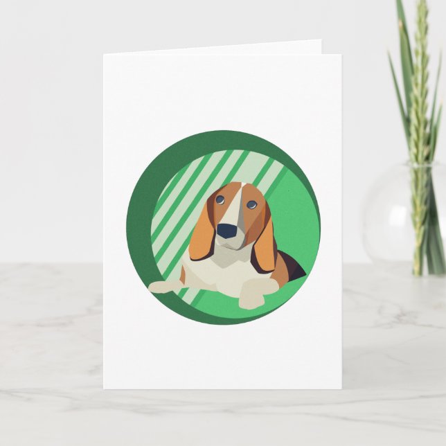 Carte Art beagle (Devant)