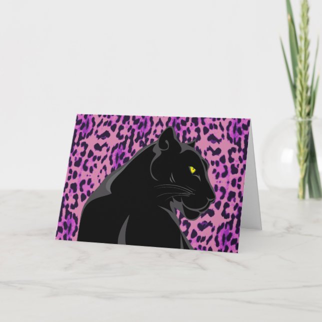 CARTE ART BLACK PANTHER VIDE À L'INTÉRIEUR (Devant)