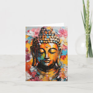 Carte Art Bouddha Méditant Zen