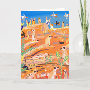 Carte Art Card : Popping up and Peeping Meerkats