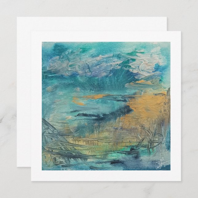 Carte Art carte art abstrait carte mer. Jour 3 (Devant / Derrière)