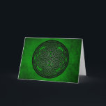 Carte Art celtique vert de noeud<br><div class="desc">Conception celtique verte d'art de noeud.</div>