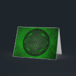 Carte Art celtique vert de noeud<br><div class="desc">Conception celtique verte d'art de noeud.</div>