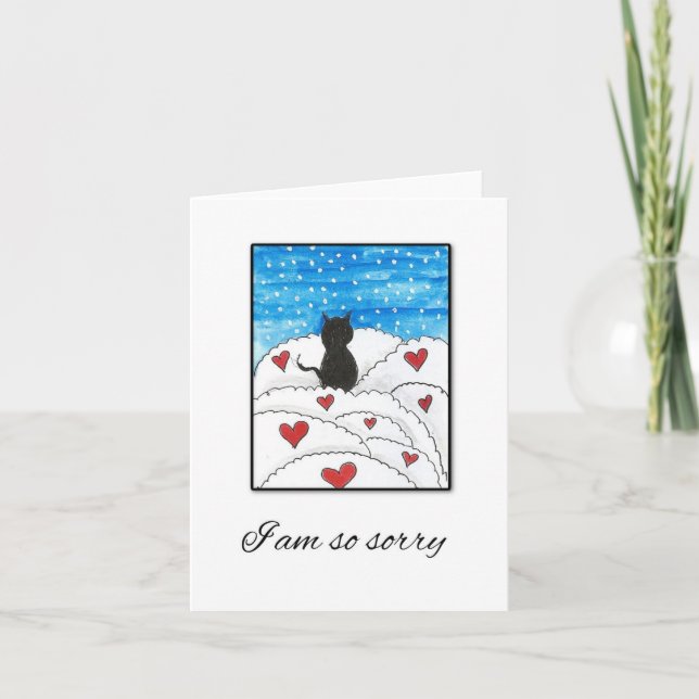 Carte Art Chat, Sympathie Chat, Carte Memorial (Devant)