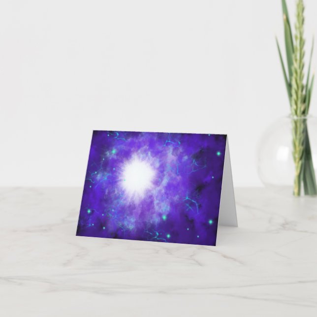 Carte Art Chrétien Moderne Supernova Céleste Merci (Devant)