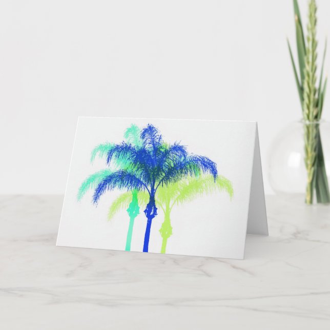 Carte Art Contemporain Queen Palm Trees Artsy Note Card (Devant)