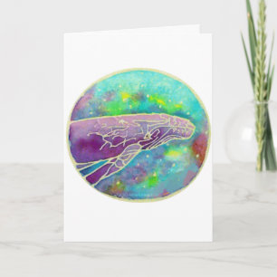 Carte Art de baleine de bosse de batik