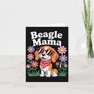 Carte Art de Beagle drôle pour femmes filles maman Beagl