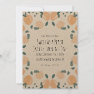 Carte Art de bordure de fête d'anniversaire de fruit de