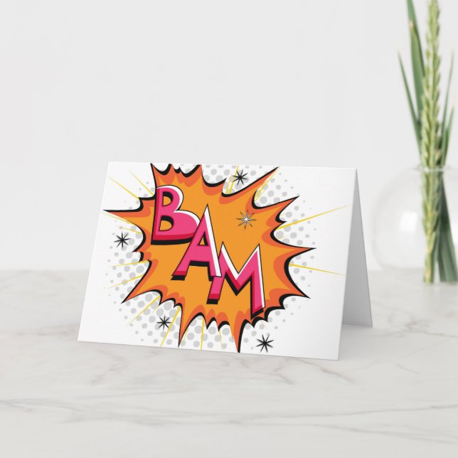 Carte Art de bruit bam comique ! (Devant)